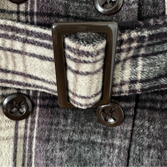 Buffalo WoolBlend Plaid Belted Peacoat Women’s size M Briton “Alexandrine” Coat - Picture 8 of 9